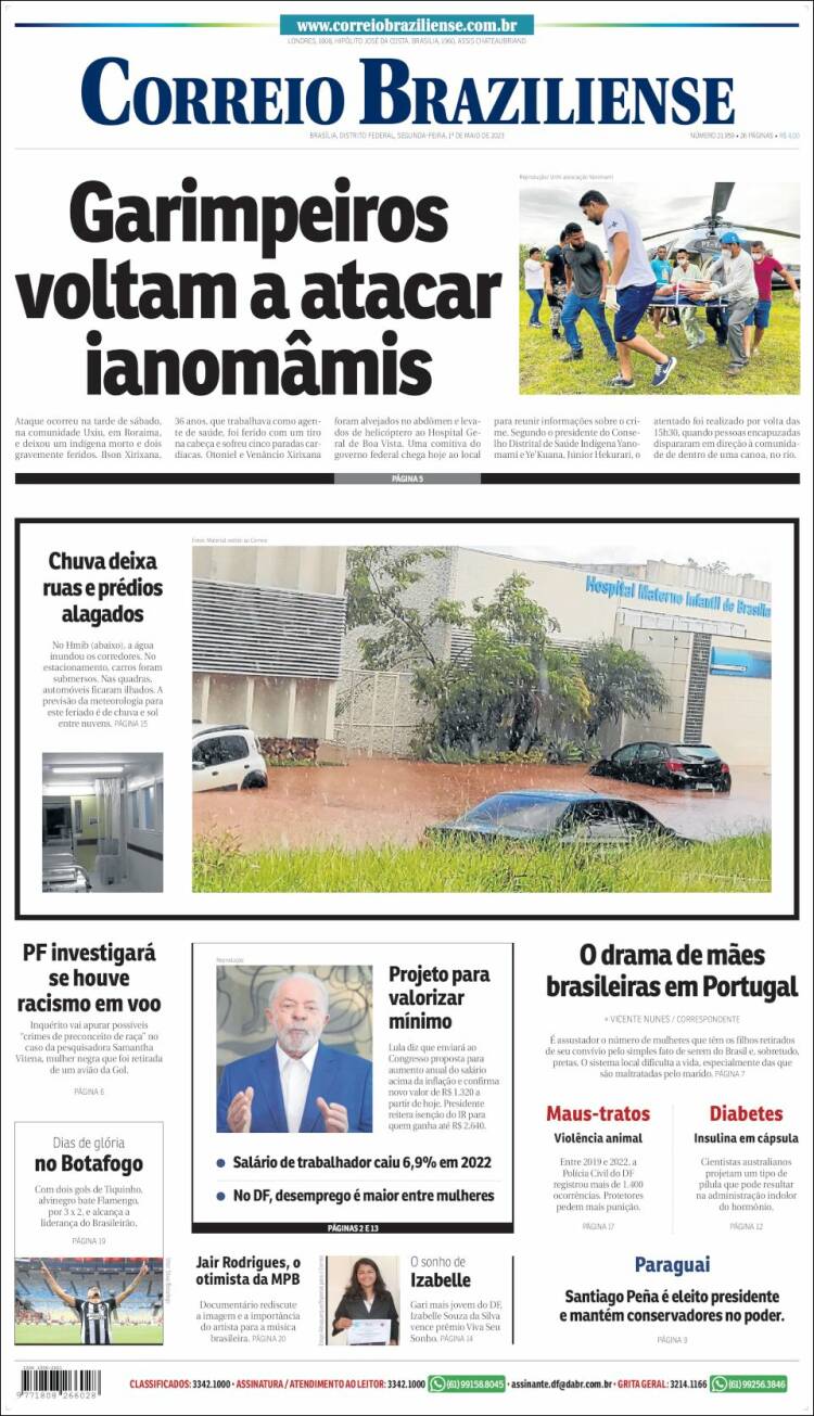 Portada de Correio Braziliense (Brasil)