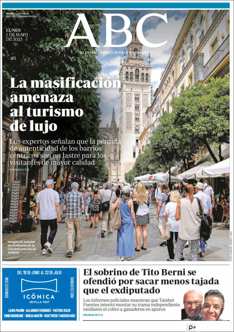 Portada de ABC - Sevilla (España)