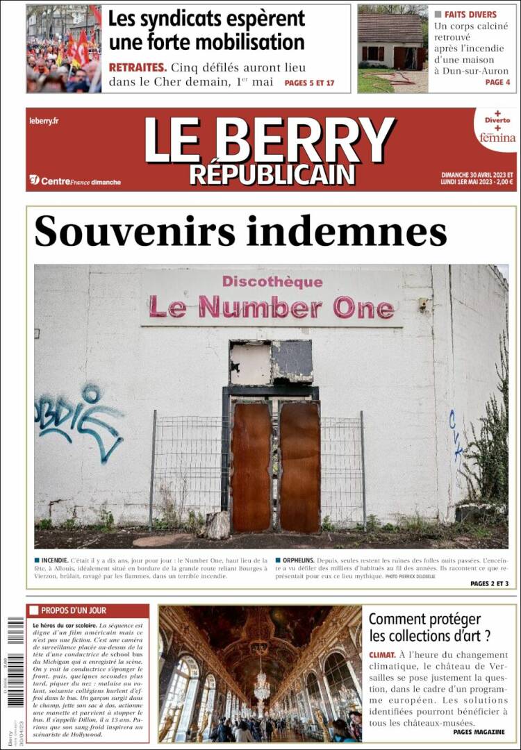 Portada de Berry Republicain (Francia)