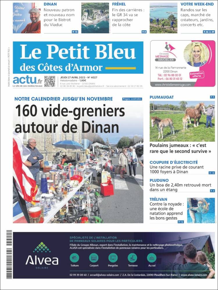 Portada de Le Petit Bleu (Francia)