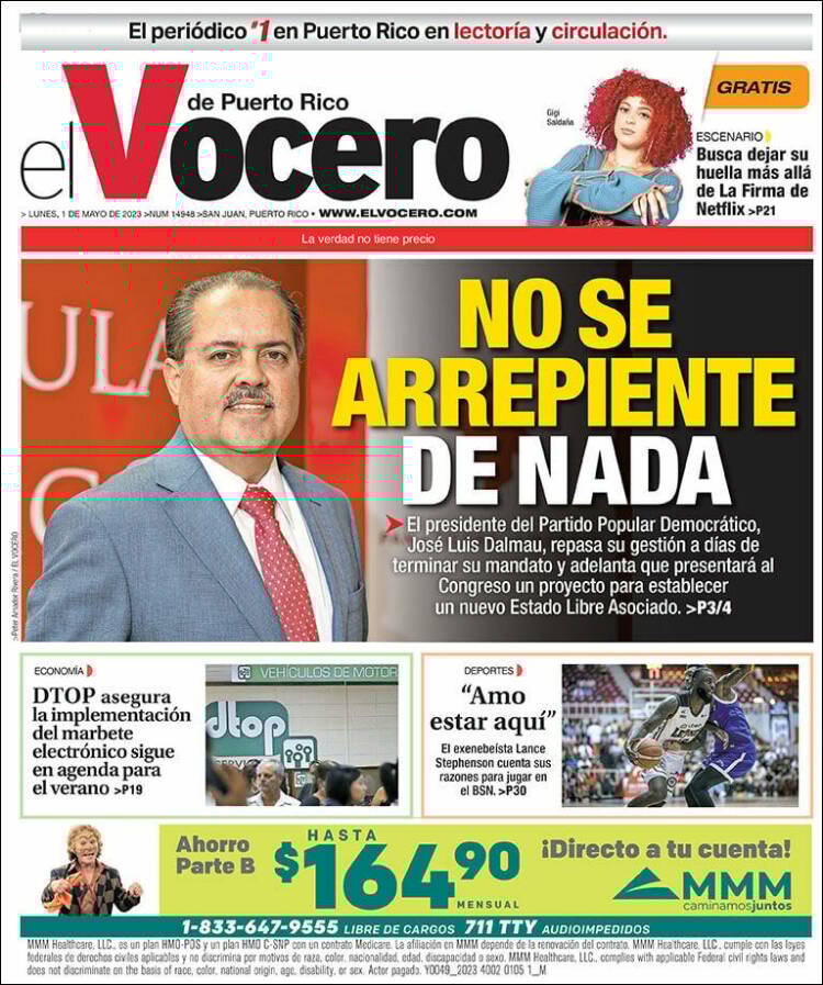 Portada de Vocero (Puerto Rico)