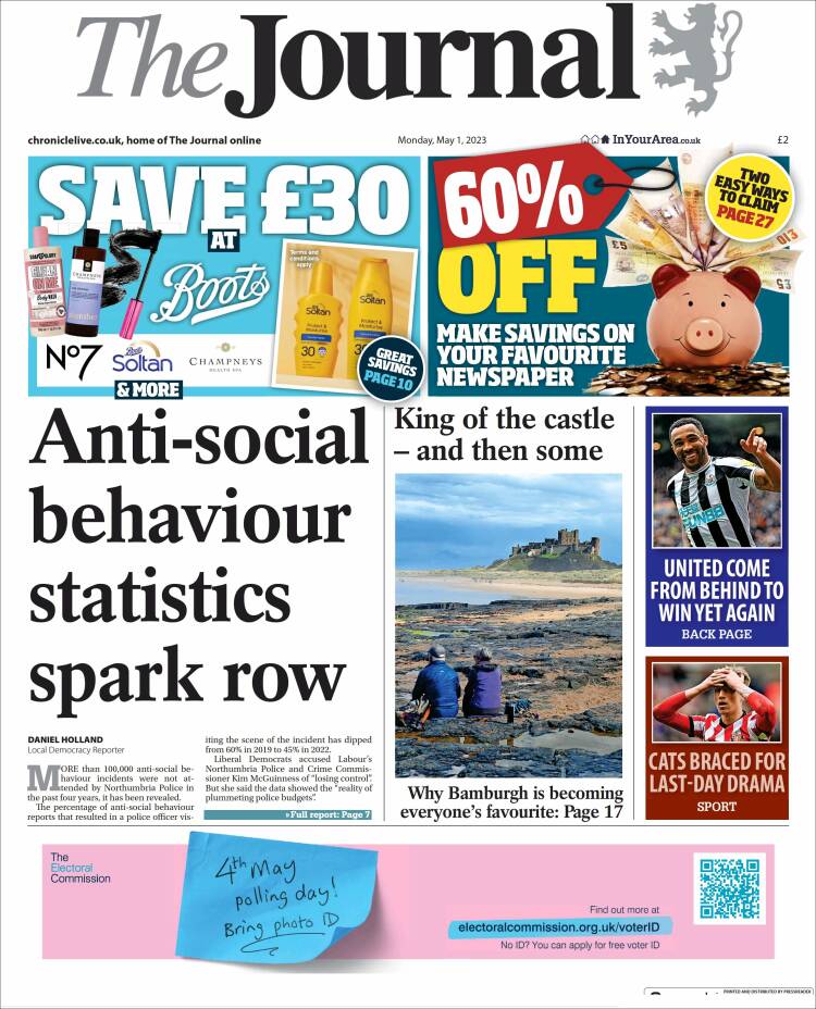 Portada de The Journal (Reino Unido)