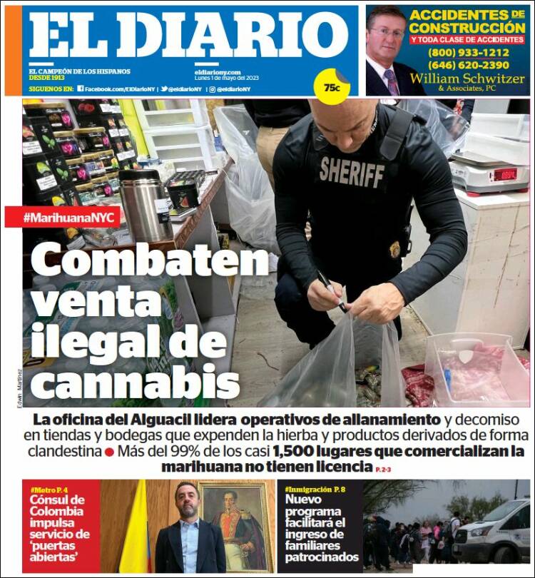 Portada de El Diario NY (USA)