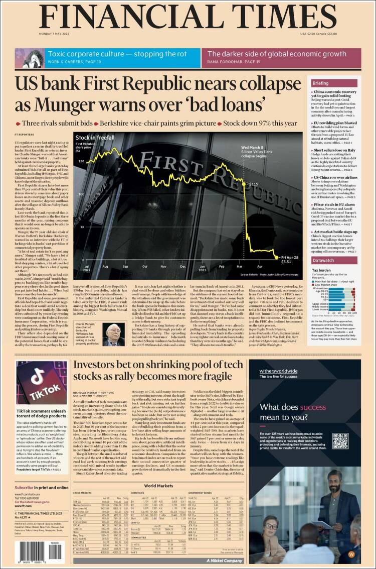 Portada de Financial Times - USA (USA)