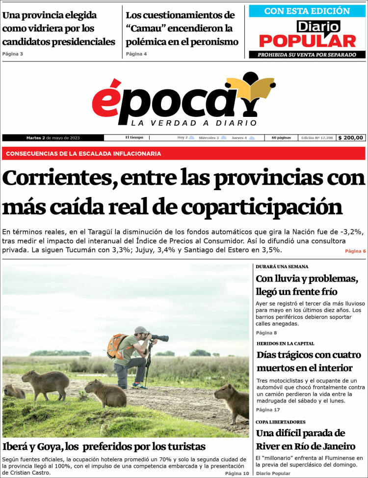 Portada de Diario Época (Argentina)