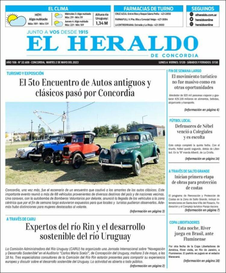 Portada de El Heraldo de Concordia (Argentina)