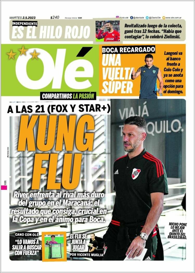 Portada de Olé (Argentina)
