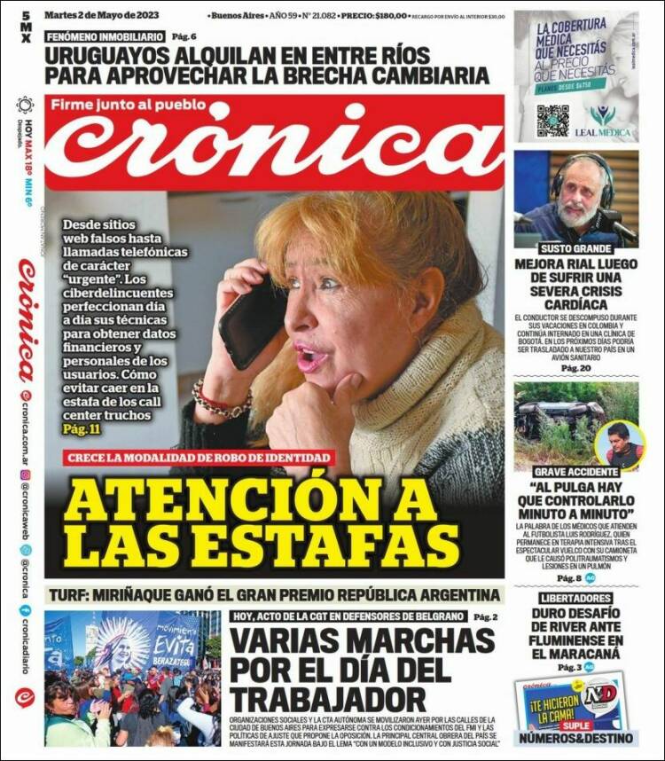 Portada de La Voz del Chaco (Argentina)