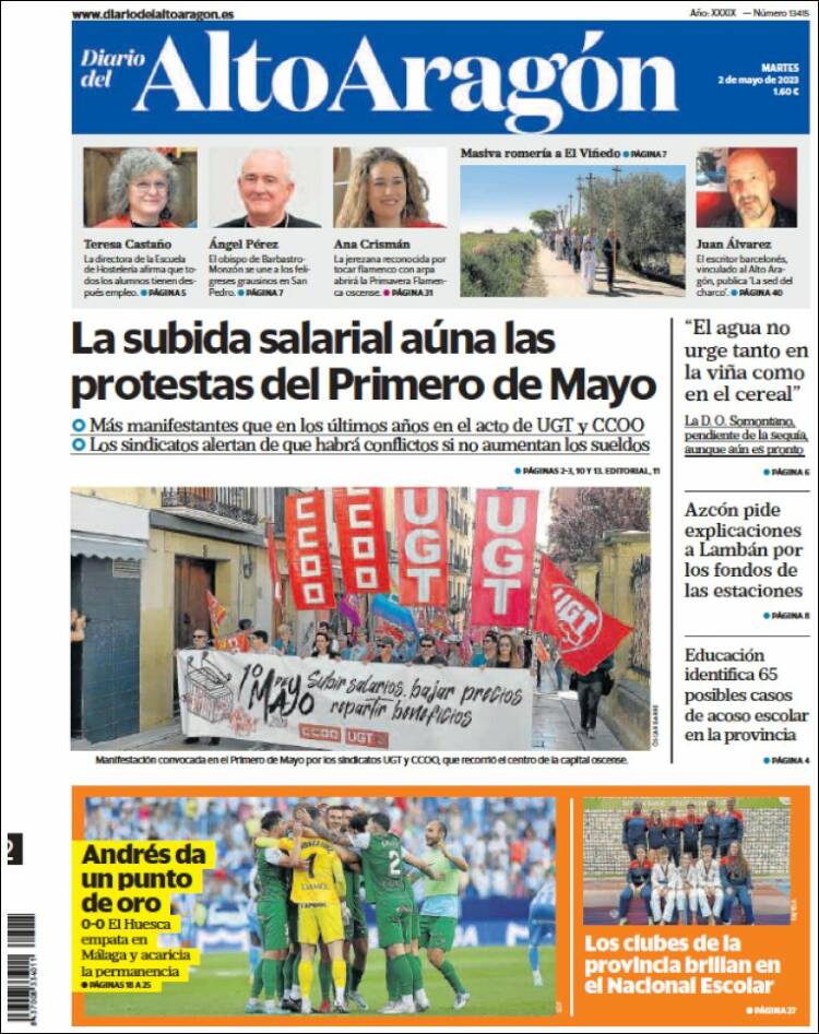 Portada de Diario del AltoAragón (España)