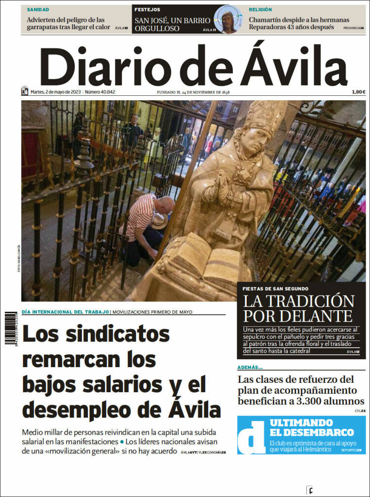 Portada de Diario de Ávila (Spain)