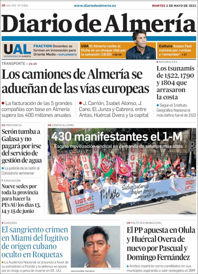 Portada de Diario de Almería (Spain)