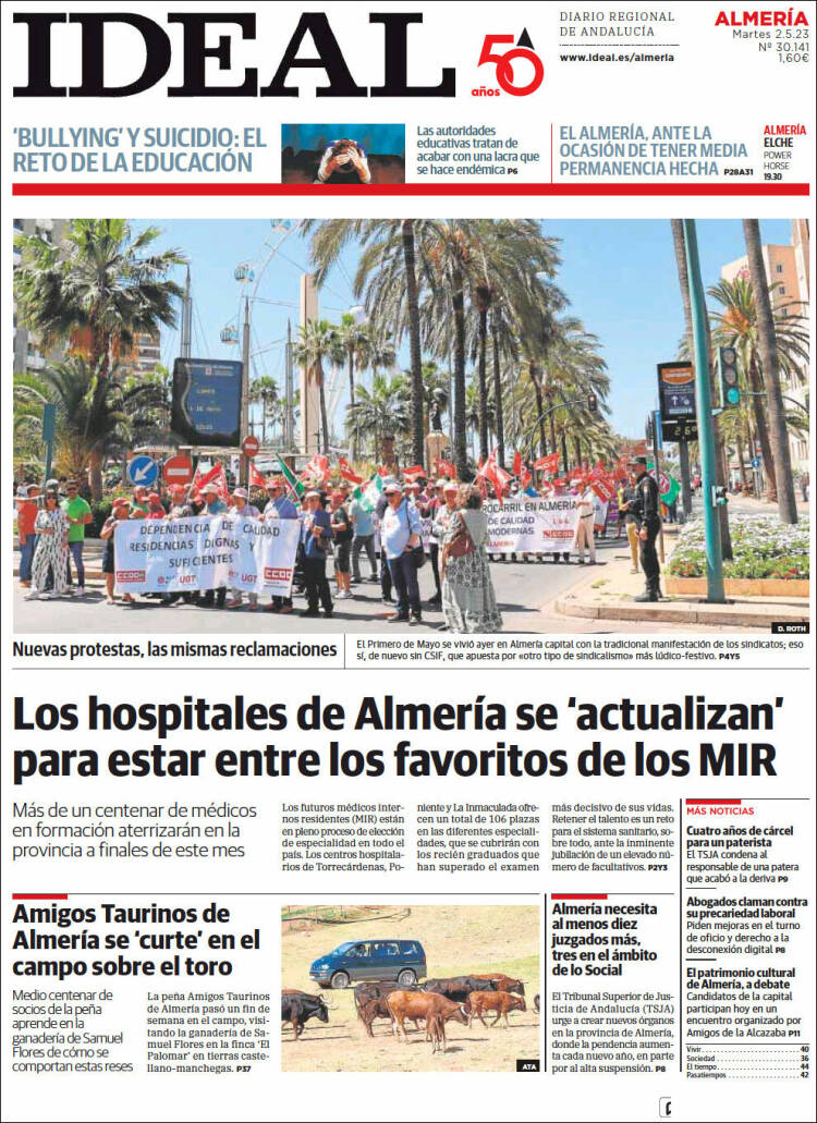 Portada de Ideal Almeria (Spain)