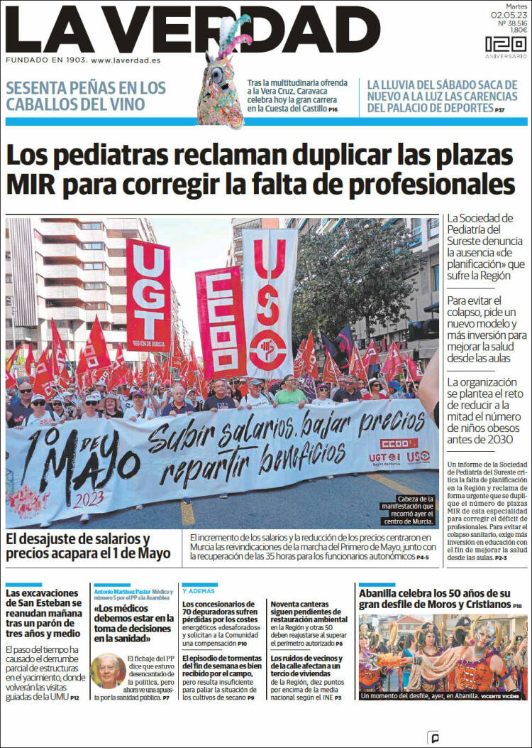 Portada de La Verdad de Murcia (Spain)