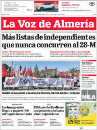 Portada de La Voz de Almería (Spain)