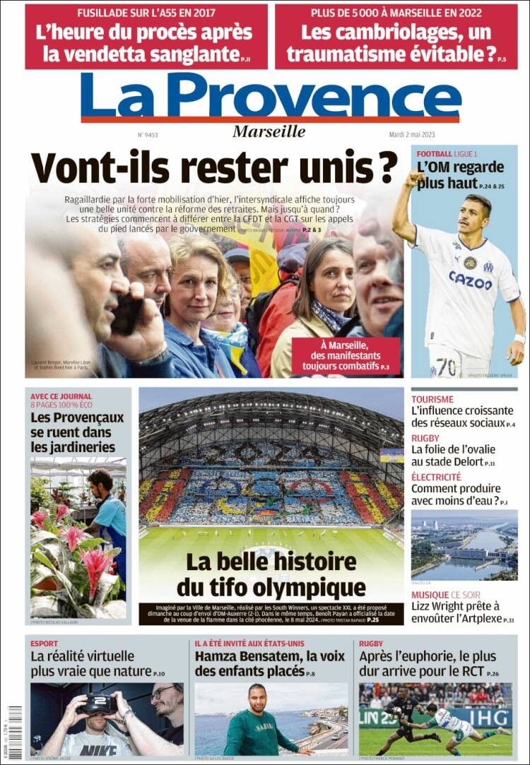Portada de La Provence (Francia)