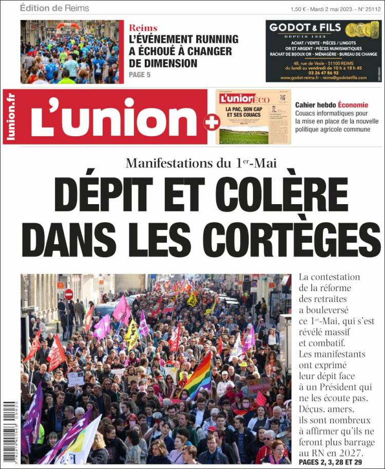 Portada de L'Union (Francia)