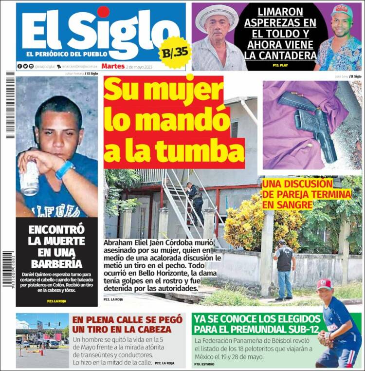 Portada de El Siglo (Panam&aacute;)