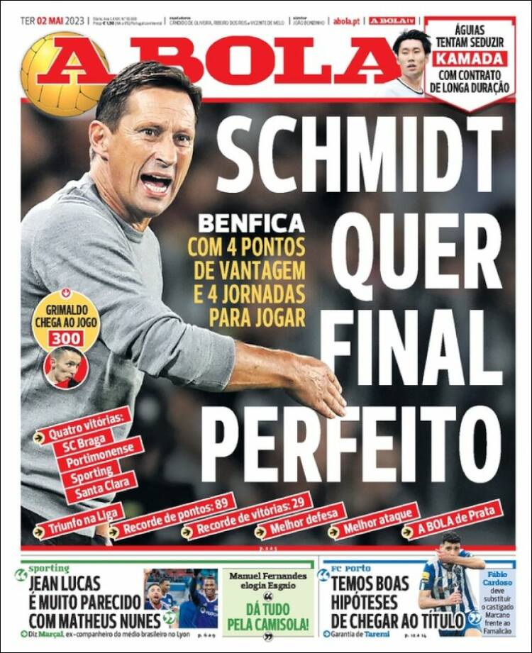 Portada de A Bola (Portugal)