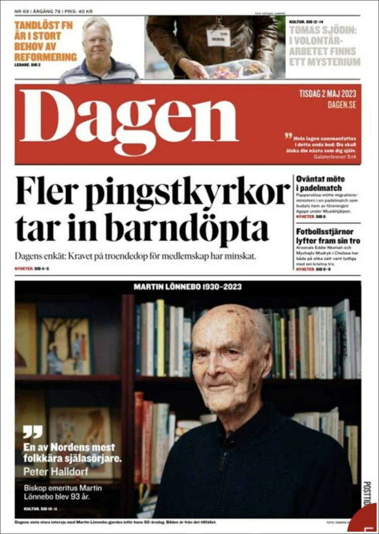 Portada de Dagen (Suecia)