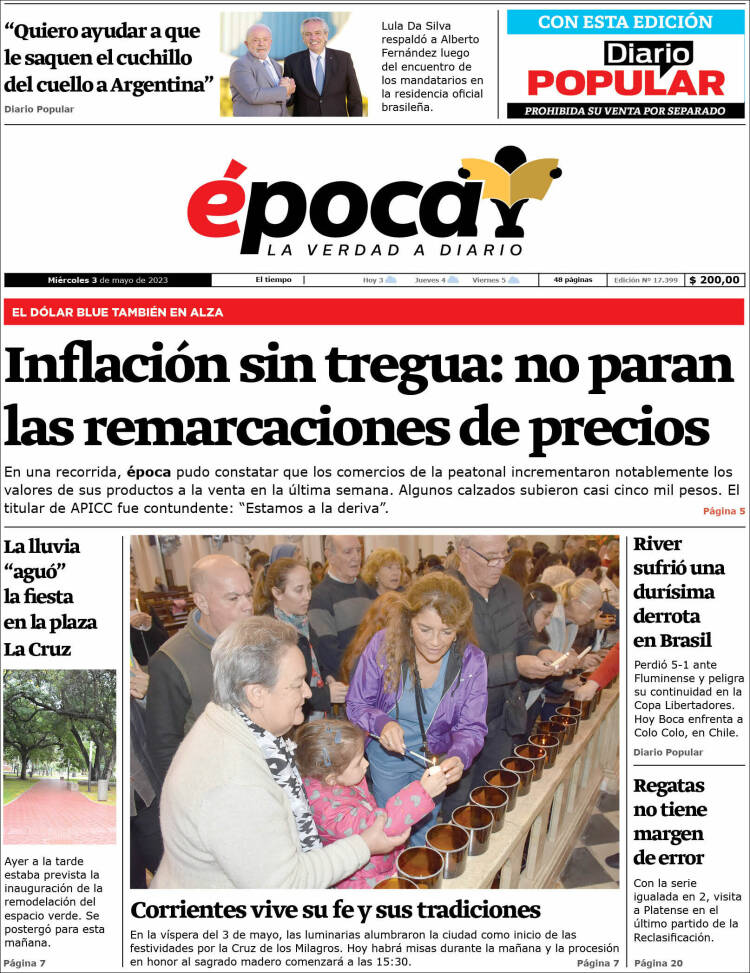 Portada de Diario Época (Argentina)