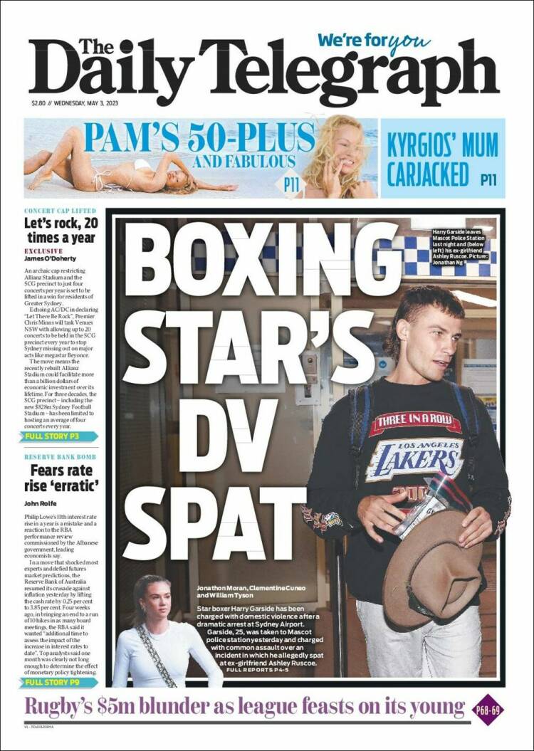 Portada de The Daily Telegraph (Australia)