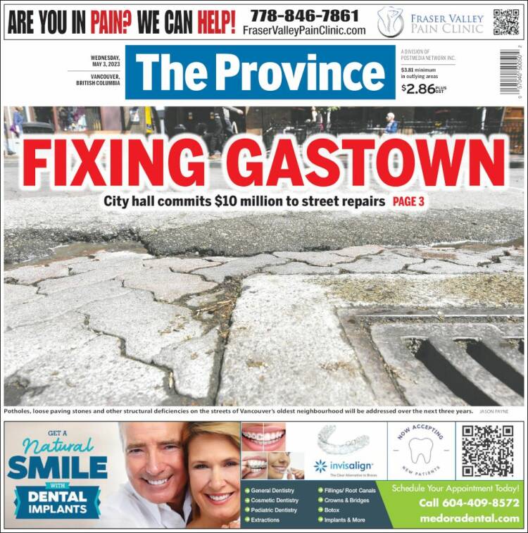 Portada de The Province (Canadá)