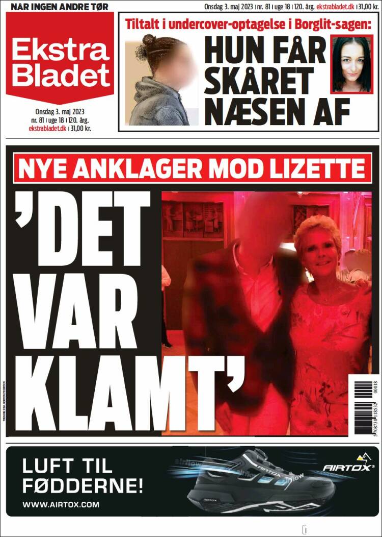 Portada de Ekstra Bladet (Dinamarca)