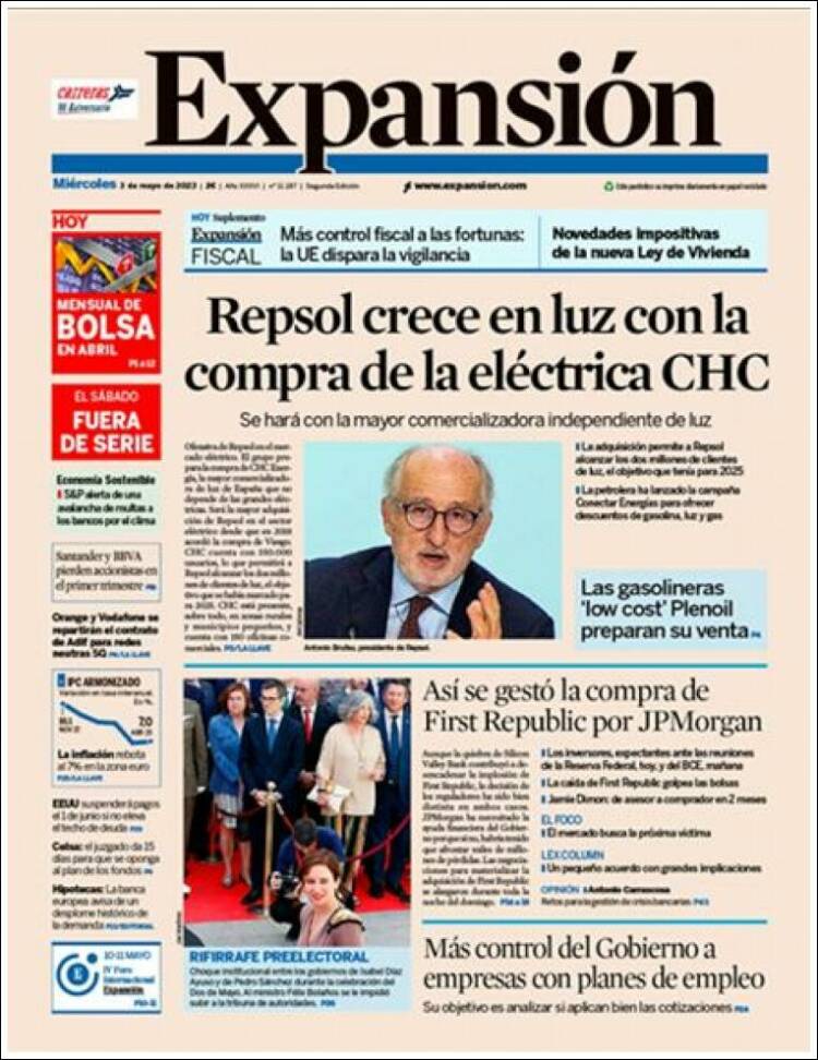 Portada de Expansión (Espa&ntilde;a)