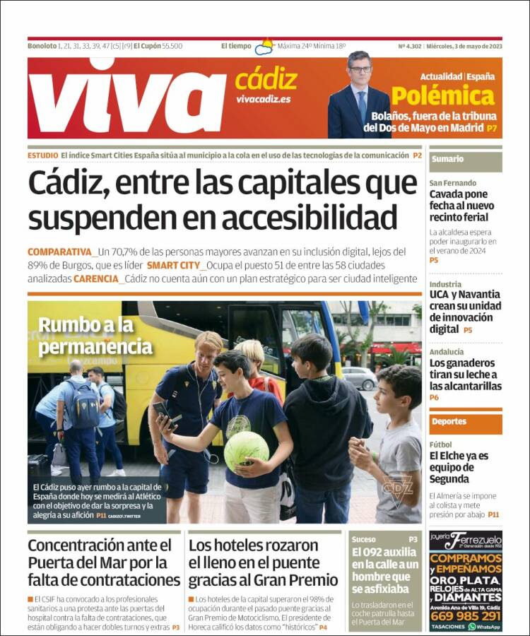 Portada de Información - Cadiz (Espa&ntilde;a)