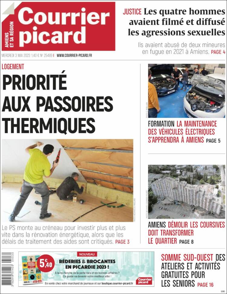 Portada de Courrier Picard (Francia)