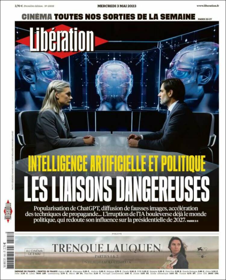 Portada de Libération (Francia)