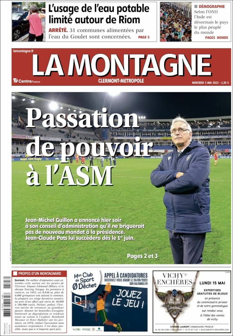 Portada de La Montagne (Francia)