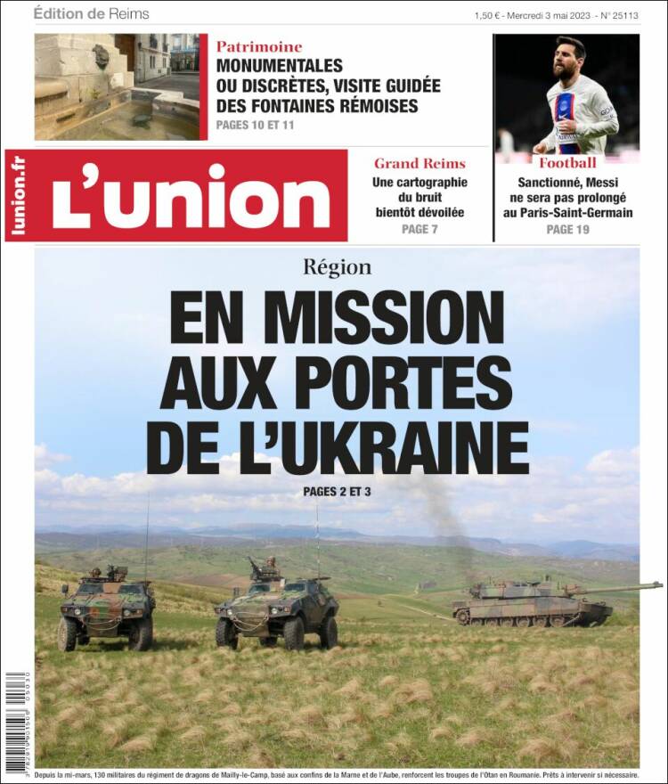 Portada de L'Union (Francia)