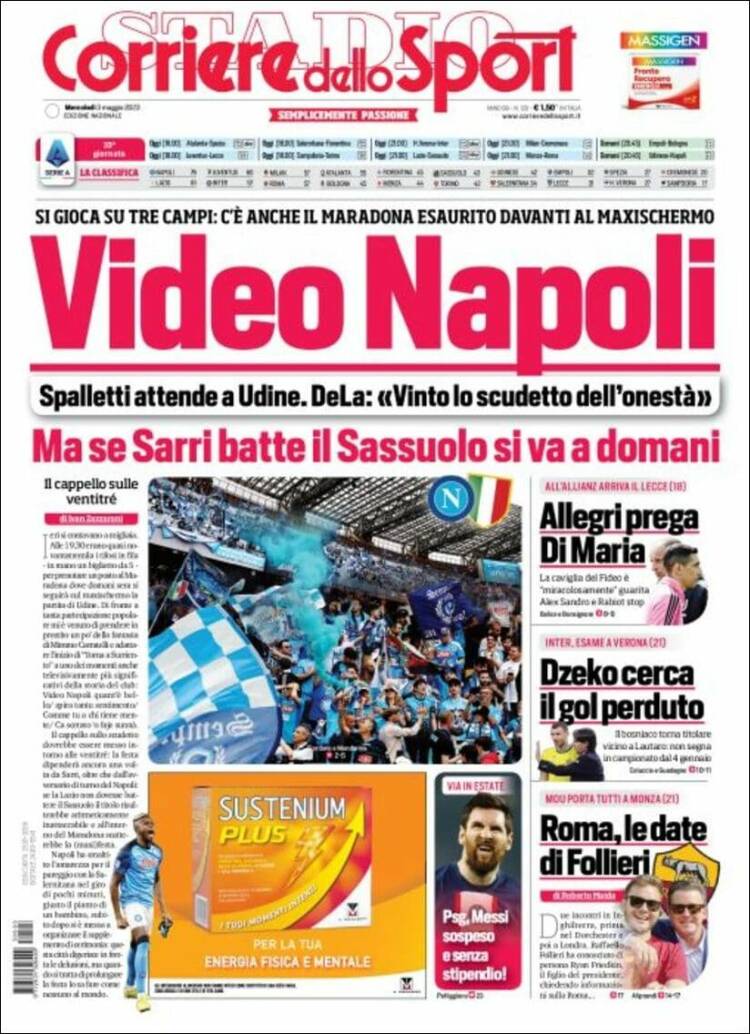 Portada de Corriere dello Sport (Italia)