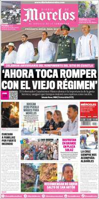 Portada de Diario de Morelos (México)