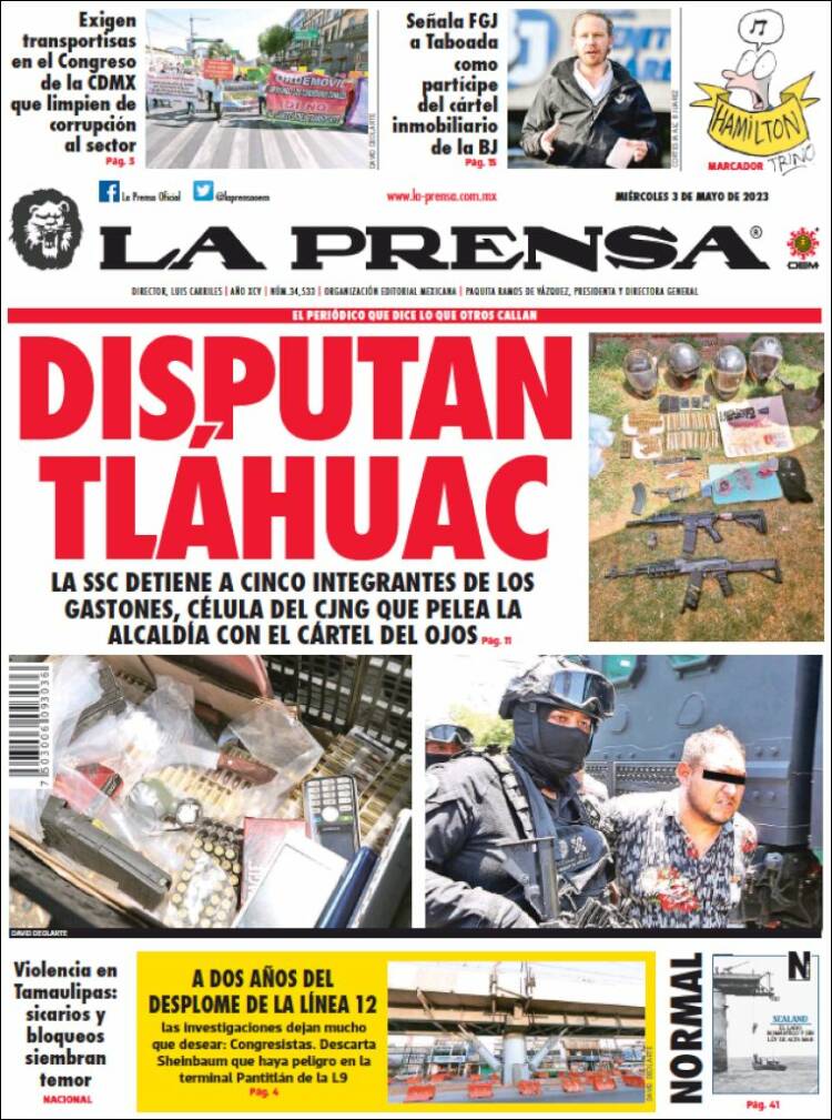 Portada de La Prensa (México)