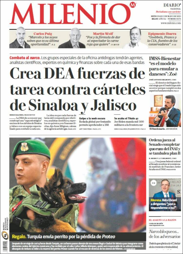 Portada de Milenio (México)