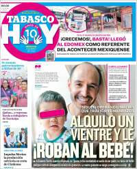 Portada de Tabasco Hoy (México)