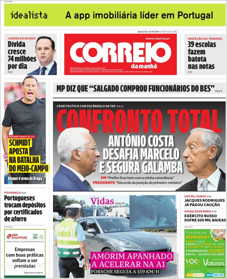 Portada de Correio da Manhã (Portugal)
