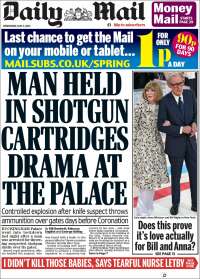 Portada de Daily Mail (Reino Unido)