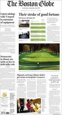 Portada de Boston Globe (USA)