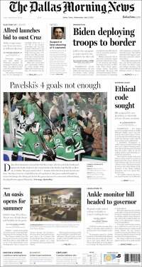 Portada de Dallas Morning News (USA)