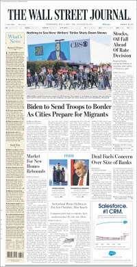 Portada de Wall Street Journal (USA)