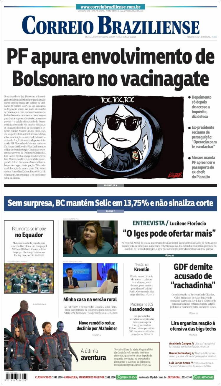 Portada de Correio Braziliense (Brasil)
