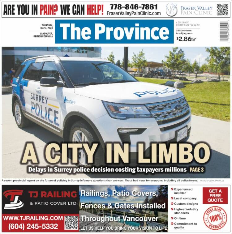 Portada de The Province (Canadá)