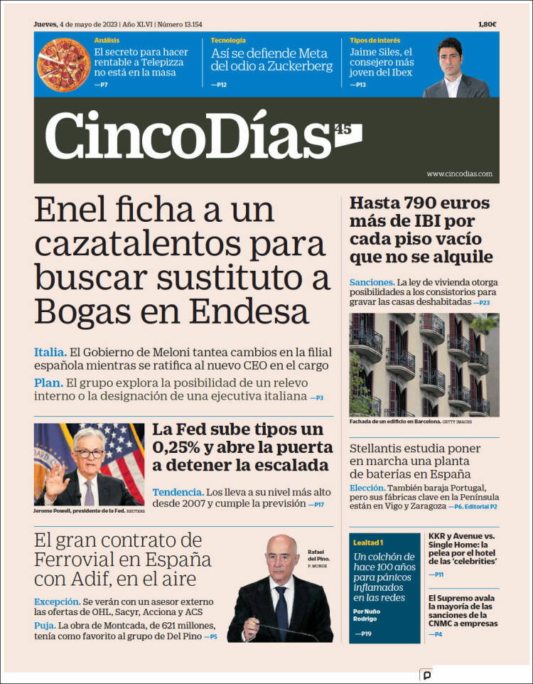 Portada de Cinco Días (Espa&ntilde;a)