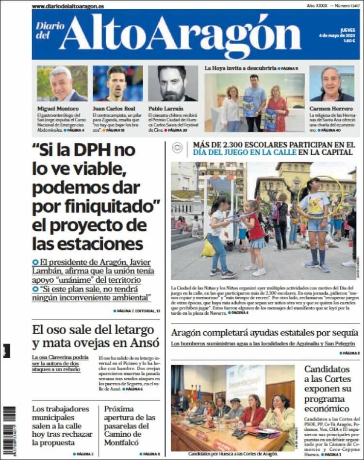 Portada de Diario del AltoAragón (España)
