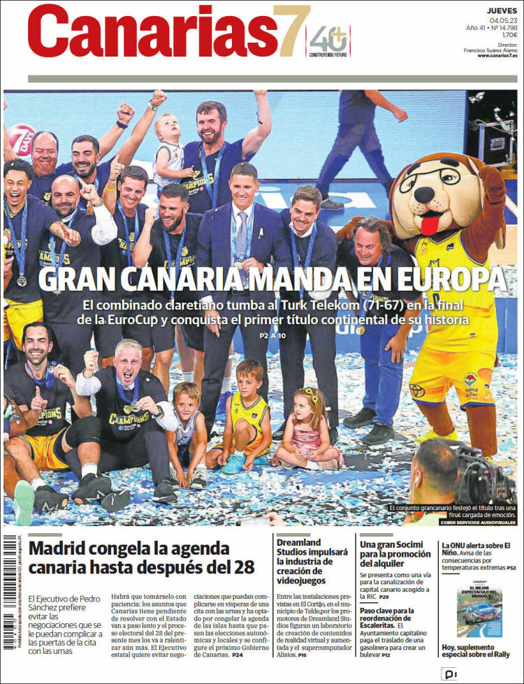 Portada de Canarias 7 (España)