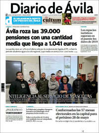 Portada de Diario de Ávila (España)