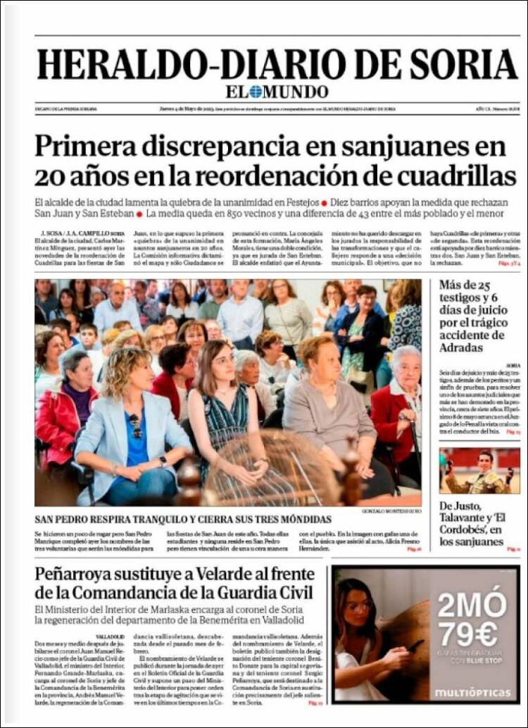 Portada de Diario de Soria (España)